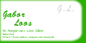 gabor loos business card